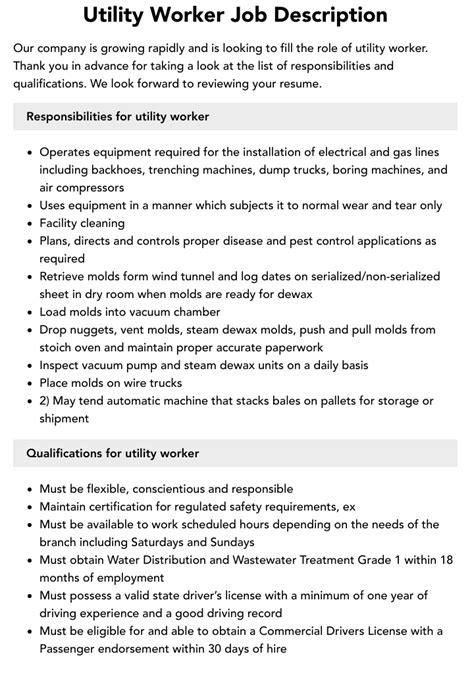 Utility Worker Jobs in Philippines .